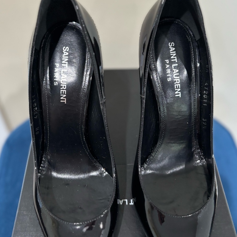 Ysl Yves Saint Laurent Black Heels size 39.5 - Picture 4 of 15